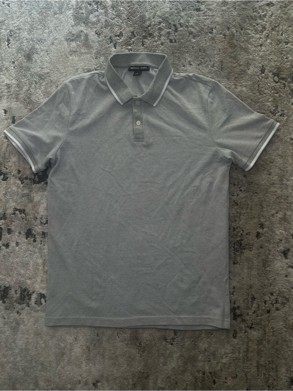 Michael Kors Light Grey Polo with Contrast Trim